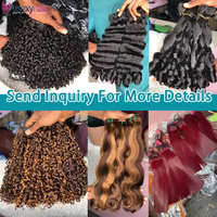 Extensions de cheveux humains bruts en lots, bouclés birmans, sans perte, 100% vierges non traités, cheveux indiens bruts en lots, à coudre, noir naturel