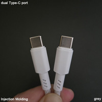 Cables USB Tipo C a USB Tipo C con Revestimiento de Nylon Trenzado de Doble Tipo C, Duraderos y Resistentes