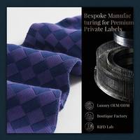 Chaussettes habillées pour hommes personnalisées, respirantes, antibactériennes, à carreaux, en coton égyptien de luxe, pour l'été et usage professionnel