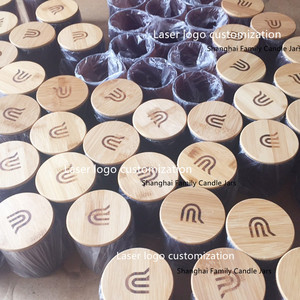 Coperchi in Bambù Personalizzabili con Logo, Coperture Rotonde in Legno <span class=keywords><strong>per</strong></span> Tazze, Bottiglie, Candele, Barattoli e Contenitori in Vetro - Product Image 4