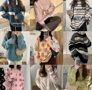 Nhà Máy Sử Dụng Áo Len Cho Bán Giá Rẻ Đẹp Áo Len Cho Phụ Nữ Sử Dụng Cổ Bông Thiếu Niên Đầy Màu Sắc Quần Áo Sử Dụng Hỗn Hợp Áo Len - Product Image 4