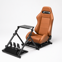 Siège en cuir réglable EDDYSTAR universel pour simulateur de course, jeux et chaise de bureau, NE PAS UTILISER SUR ROUTE, UNIQUEMENT EN TOUT-TERRAIN