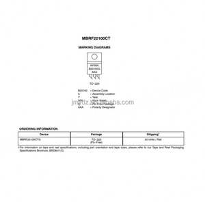 Diodo Schottky MBRF20100CT TO220F, Voltaje 100V, Corriente 10A - Product Image 4