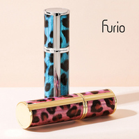 Pulvérisateur de parfum/huile essentielle rechargeable en cuir gravé, format voyage, mini cosmétique F902-Cuir