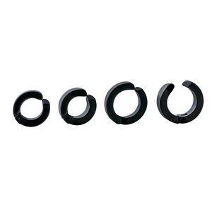 Nuevos pendientes gruesos negros con clip para oreja <span class=keywords><strong>Gay</strong></span>, joyería de acero inoxidable a la moda para fiestas - Product Image 4