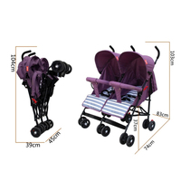 Chine Poussette de voyage pliable multifonctionnelle pour bébé Poussette pour bébé Poussette pour bébé double