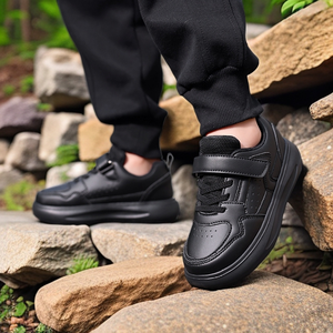 Chaussures de course légères et respirantes pour garçons et filles, fermeture à scratch, chaussures pour enfants d'âge scolaire - Product Image 4