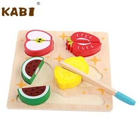 YD TOYS Ecologisch verantwoorde, niet-toxische houten fruit- en groentesnijset voor kinderen, educatief keukenspeelgoed voor unisex kinderen van 4-6 jaar oud
