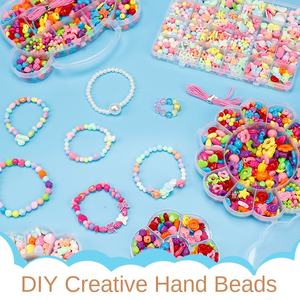 DIY Kinder-Plastikperlen-Set für Halsketten und Armbänder, Schmuckherstellung, Lernspielzeug für 7-12 Jahre, Kami - Product Image 2