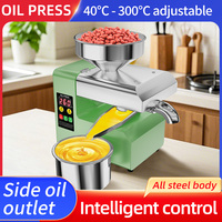 Extracteur d'huile domestique intelligent automatique R6S, multifonctionnel, vert, pour presser à froid et à chaud les noix, les graines, la noix de coco, l'huile d'olive, 3-6 kg/h
