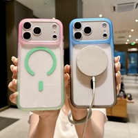 Étui de luxe magnétique à chargement sans fil dégradé pour iPhone 17 Pro Max 16 15 14 13 Pro Max, coque antichoc