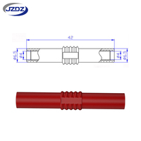 Adaptateur de borne de connexion 4 mm avec fiche banane femelle 4 mm - pour haut-parleur, amplificateur, multimètre et équipement de test J20009