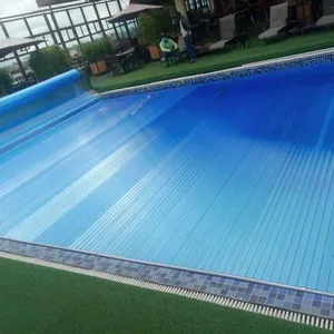 Zwembad Automatische Sluiter Gemotoriseerde Hoes, Polycarbonaat Geautomatiseerde Zwembadhoezen