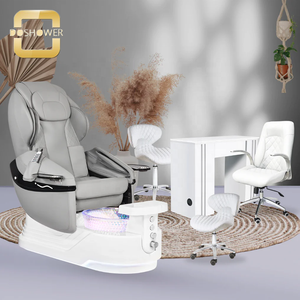 Controlador de Asiento para Técnico con Lavabo de Cristal de Diamante para Masaje Corporal Completo con Parchment, Paquete de Silla de Pedicura para Spa - Product Image 6