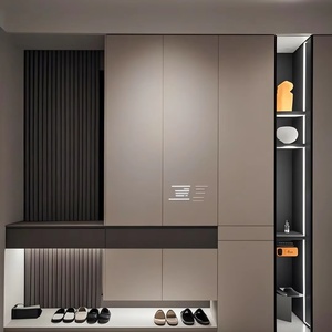 Modern Minimalist Style Durable Wood Eco-Friendly Living Room <b>Entryway</b> & Hallway <b>Shoe</b> Cabinet Custom-Made for Hotel Apartment - Product Image 2