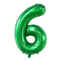 Ballon chiffre 40 pouces vert foncé en aluminium Mylar, gonflable à l'hélium, pour décoration d'anniversaire et célébration de maillots de repère