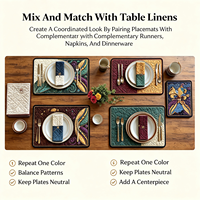 Set de table matelassé Chamxue 30x45cm, épais, en polycoton, décoratif, réutilisable, rectangulaire, pour la maison, la cuisine, le restaurant