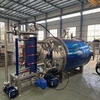 Stérilisateur alimentaire à cascade d'eau en parfait état, type de pulvérisation horizontale automatique, autoclave pour bocaux en verre, boîtes de conserve