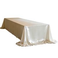 Nappe Rectangulaire Moderne pour Salle de Réunion, Blanche Satinée, Résistante à la Chaleur, Luxe Léger, Haut de Gamme, pour Bureau, Anniversaire, Dessert