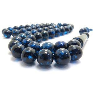 Nuovo <span class=keywords><strong>Rosario</strong></span> Islamico Blu con 51 Perle, Misbaha <span class=keywords><strong>da</strong></span> Uomo in Resina Rotonda <span class=keywords><strong>da</strong></span> 10mm, Tesbih Musulmano, Sibha, Tasbeeh - Product Image 6