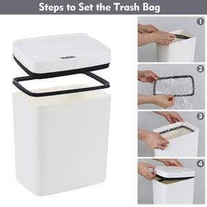 Vente en gros usine de poubelles de cuisine intelligentes à capteur automatique, de haute qualité, anti-poussière, en plastique - Product Image 4