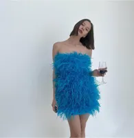 Luxurious Real Ostrich Feather Dress for Women