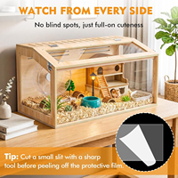 Cage à hamster anti-mastication, grande cage à hamster de 32 pouces avec vue panoramique et dessus ventilé, accessoires spacieux pour animaux de compagnie, vente en gros