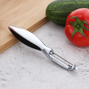 Pelador de Verduras de Acero Inoxidable Syh369 al por Mayor, Cuchillo de Cocina de Doble Hoja para Pelar, Raspador de Patatas y Zanahorias - Product Image 4