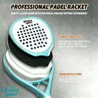 QINGYU SPORT Nouvelle Raquette de Padel Haut de Gamme en Fibre de Carbone 3K, Fibre de Verre et Mousse EVA, Légère, Fabriquée sur Mesure, Qualité Supérieure, En Stock