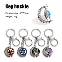 Nouveauté 2026, Meilleure Vente : Porte-clés Pendentif Rotatif en Alliage avec Gemme Tournante en Cristal, Thème Animation DBZ, Cadeau Anime Créatif