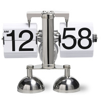Horloge de table mécanique à affichage numérique Miao Ke, style européen contemporain, design artisanal pour salon, avec fonction de retournement de page