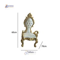 Chaises de trône royales de luxe de haute qualité pour mariage, chaises de trône personnalisées pour couple de mariage