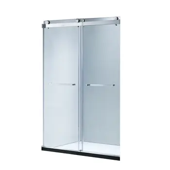Porta per doccia senza telaio in vetro trasparente aperto a doppio vetro Bypass da 10mm