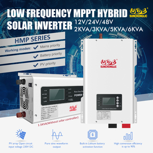 ระบบโซลาร์เซลล์ไฮบริด Sunchonglic 24V 3kW แบบออฟกริด ความถี่ต่ำ MPPT พร้อมคลื่นไซน์บริสุทธิ์และเอาต์พุตเดี่ยว รุ่น HMP-3KW-24V - Product Image 5
