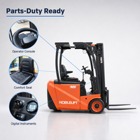 Forklift Counter-Balanced NOBLELIFT Elektrik Penggerak Listrik untuk Medan Berat, Tampilan Luas, Operasi Halus, 1.5 Ton, Tinggi Standar 3m