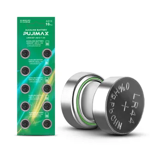 PUJIMAX 10pcs lr44 시계 배터리 팩 1.5v ag13 버튼 셀 배터리 lr44 ag13 알카라인 버튼 cion 배터리 장난감 자동차