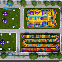 Solution tout-en-un pour parc gonflable personnalisé - Grand parc d'attractions extérieur, aire de jeux, parcours d'obstacles
