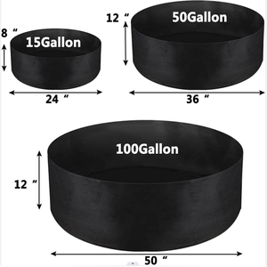 <strong>Best</strong> Selling Black/Gray Non Woven Polyester Felt Reusable <strong>Grow</strong> <strong>Bags</strong> 1-500 Gallon Breathable Eco-Friendly Customizable Sizes - Product Image 1