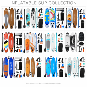 Planche de paddle gonflable portable en PVC Drop Stitch personnalisée pour sports nautiques, planche de surf gonflable, planche de paddle de pêche, SUP gonflable - Product Image 1