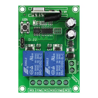 Module de relais sans fil 2 canaux DC12V, récepteur et émetteurs 433 MHz, télécommande RF universelle pour ouvre-porte automatique