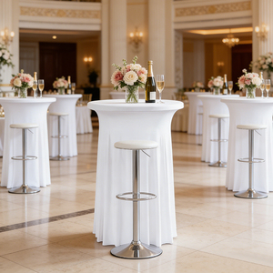Nappe Ronde Lavable en <span class=keywords><strong>Tissu</strong></span> Polyester en Gros – Housses de Table Rondes en <span class=keywords><strong>Lin</strong></span> pour Événements - Product Image 3