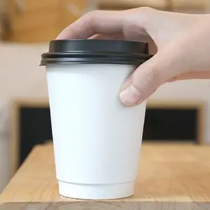 ถ้วยกระดาษชีวภาพแบบใช้แล้วทิ้ง,เป็นมิตรกับสิ่งแวดล้อมขนาด12ออนซ์สำหรับดื่มกาแฟ
