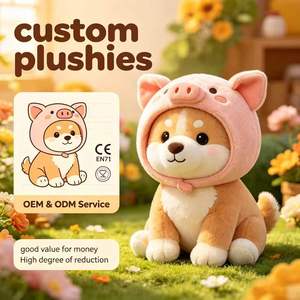 Peluche Personalizzato a Forma di Maiale Shiba, Morbido Animale di Peluche <span class=keywords><strong>per</strong></span> Decorazioni a Tema Fattoria e Forniture all'Ingrosso - Product Image 1
