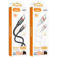 JOKADE Nouveauté Câble de charge rapide 100W en silicone Type-C vers Type-C 1m Vente en gros directe d'usine Coque en aluminium de haute qualité