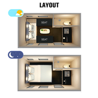Caravane en aluminium à vendre Lotus Aud Australie Maison mobile australienne Caravane tout-terrain noire légère Remorque avec toilettes