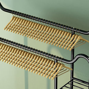Bedroom <strong>Clothes</strong> Hanger Stand <strong>Clothes</strong> Stand Metal <strong>Black</strong> Painted <strong>Clothes</strong> <strong>Rail</strong> Stand - Product Image 5