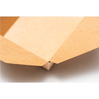 Kraft brun Emballage de Restauration Rapide Conteneur Aller Conteneurs Alimentaires Jetables En Papier À Emporter Boîte de Nourriture
