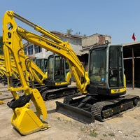 Mini-excavatrice d'occasion Vio55-5A de 5 tonnes à chenilles, moteur d'origine japonais, pour usage agricole