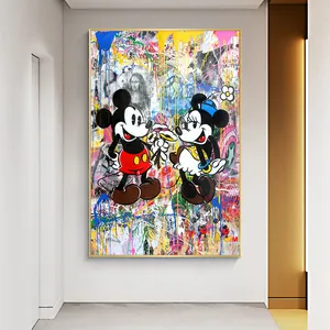 Cartoon Animation Graffiti Art Street Art Pop Canvas Painting Poster e stampa Wall Art Pictures for Kids Baby Room Home Decor