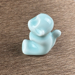 Figurine de singe en céramique Longquan Celadon faite à la main, animal de compagnie pour le thé, décoration de bureau à domicile, cadeau <span class=keywords><strong>zen</strong></span> créatif - Product Image 6